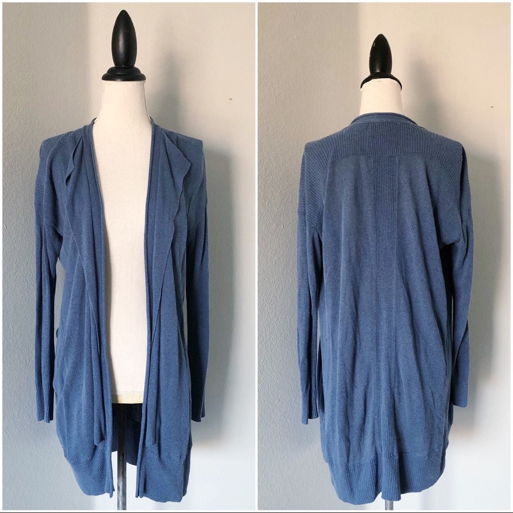 Anthropologie Guinevere Teal Waterfall Cardigan